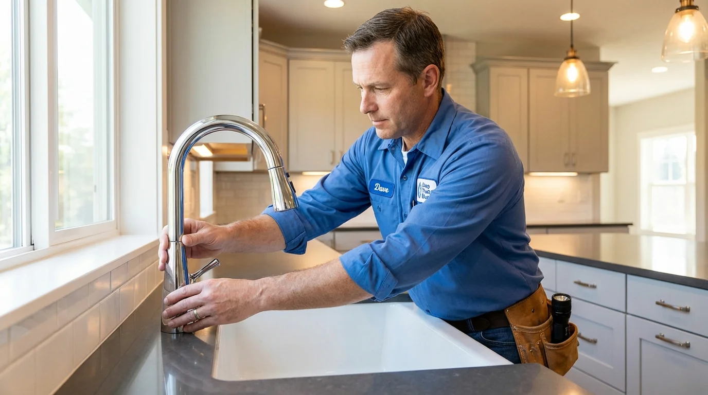Kitchen faucet installation by Johns Plumbing LLC in Saginaw