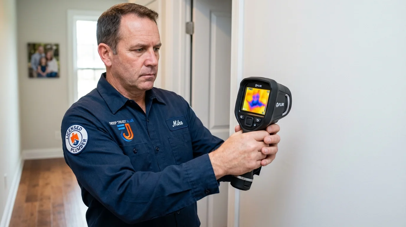 Thermal imaging leak detection by Johns Plumbing LLC in Saginaw